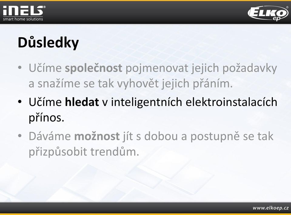 Učíme hledat v inteligentních elektroinstalacích