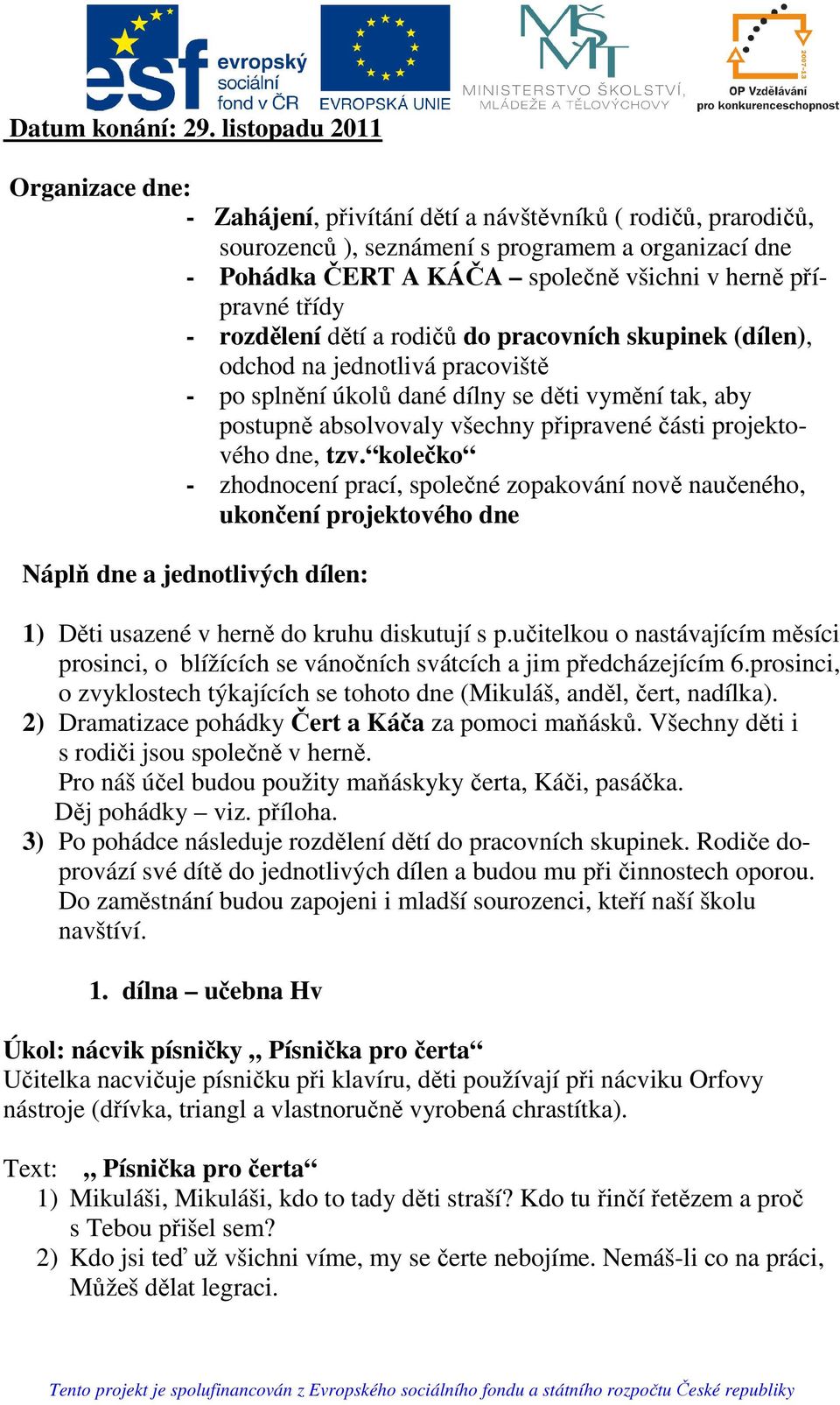 Projektový den : ČEKÁNÍ NA ČERTA - PDF Stažení zdarma