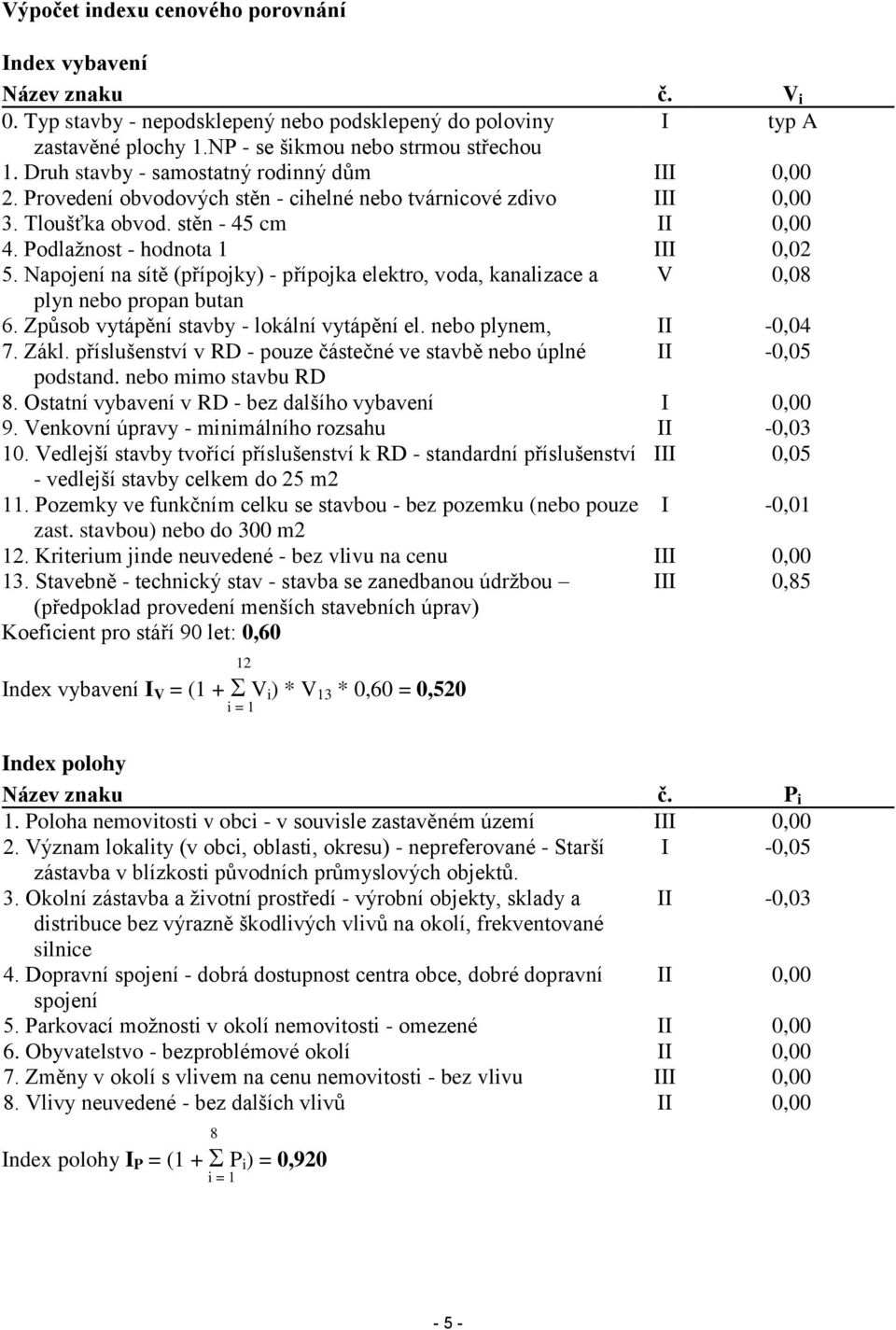 Napojení na sítě (přípojky) - přípojka elektro, voda, kanalizace a V 0,08 plyn nebo propan butan 6. Způsob vytápění stavby - lokální vytápění el. nebo plynem, II -0,04 7. Zákl.