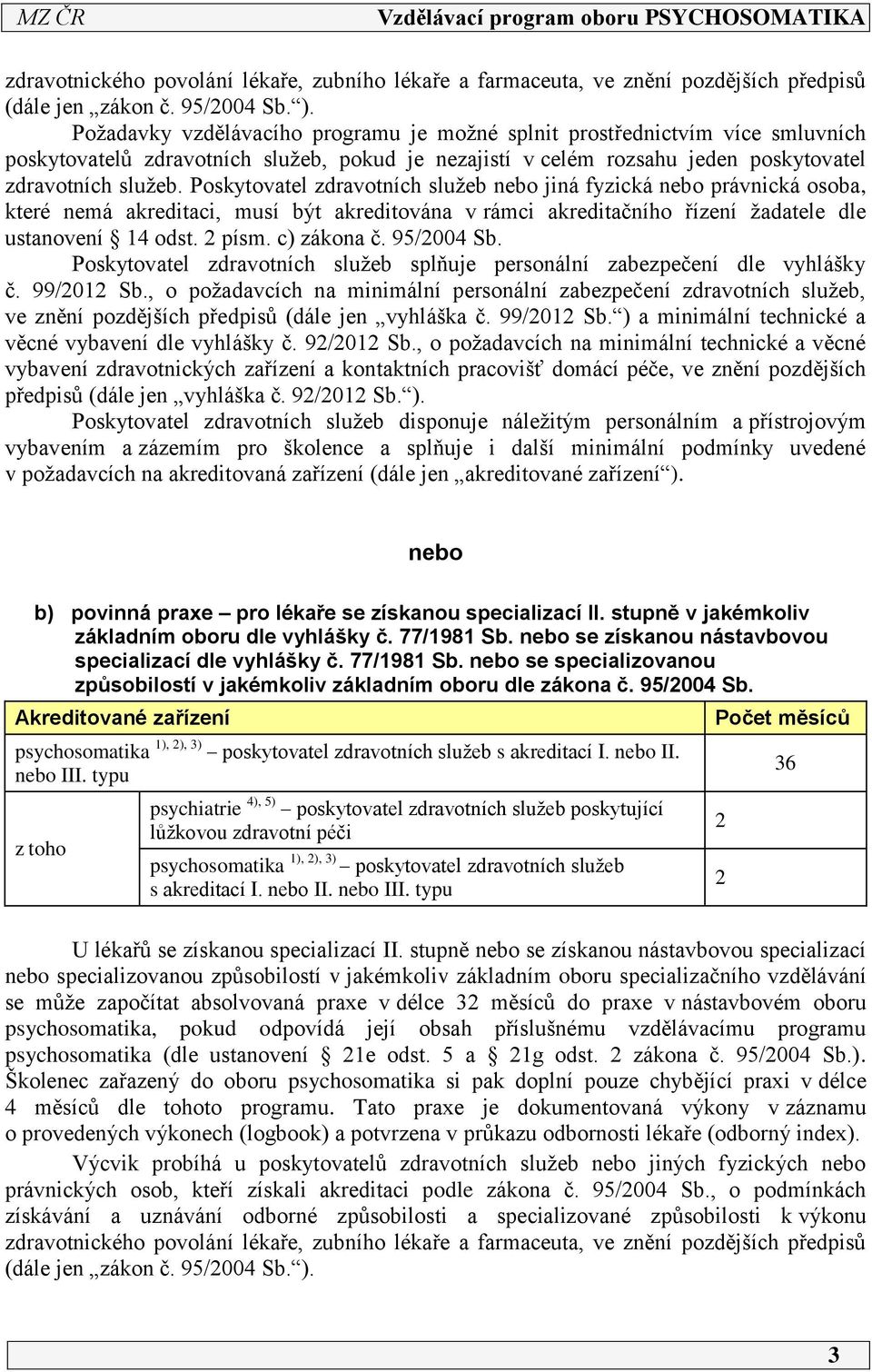 Poskytovatel zdravotních služeb nebo jiná fyzická nebo právnická osoba, které nemá akreditaci, musí být akreditována v rámci akreditačního řízení žadatele dle ustanovení 4 odst. písm. c) zákona č.