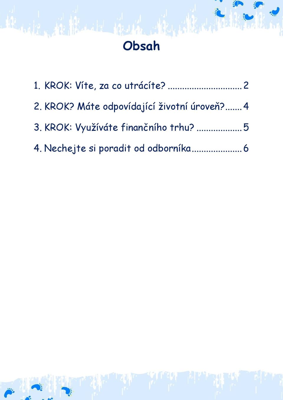 KROK: Využíváte finančního trhu?... 5 4.