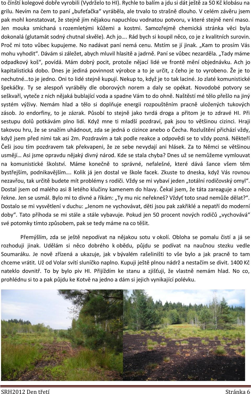 Samozřejmě chemická stránka věci byla dokonalá (glutamát sodný chutnal skvěle). Ach jo. Rád bych si koupil něco, co je z kvalitních surovin. Proč mi toto vůbec kupujeme. No nadávat paní nemá cenu.
