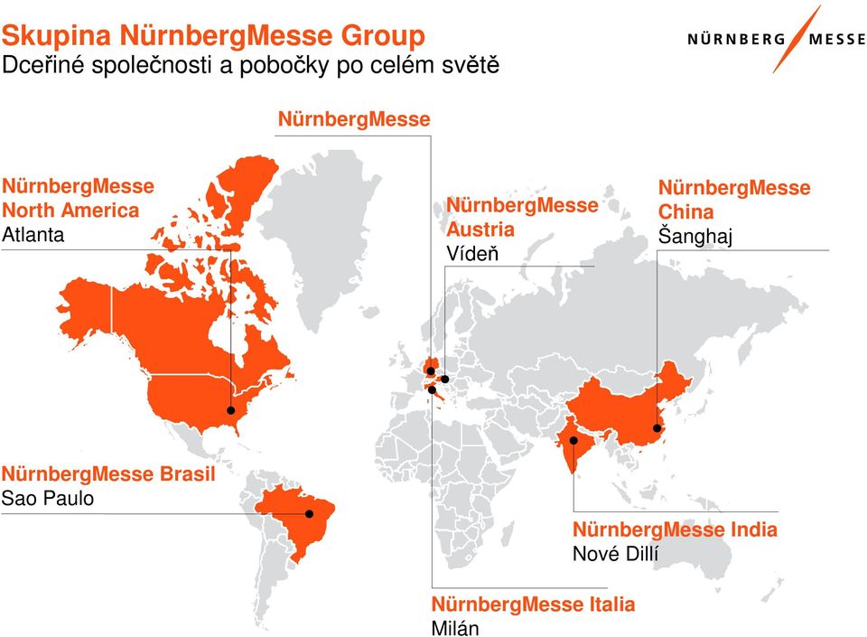 NürnbergMesse Austria Vídeň NürnbergMesse China Šanghaj