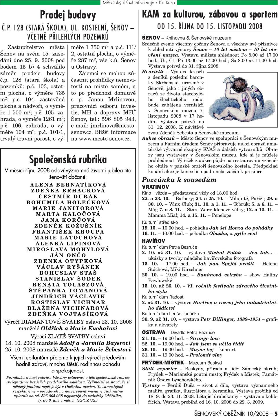 HOLEÈKOVÁ MARIE JANITOROVÁ MARTA KALOÈOVÁ JANA KORÈOVÁ ZDENÌK KOŽUŠNÍK RANTIŠEK KROUPA MARIE LATOCHOVÁ ALENKA LIPINOVÁ MIROSLAVA MOHYLOVÁ JÁN ONÈO ZDENKA OTYPKOVÁ VÁCLAV RYŠÁNEK BOHUSLAV STAŠ