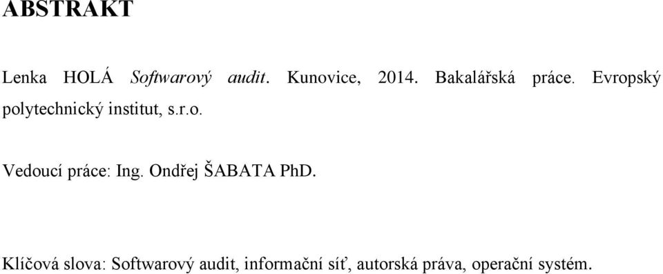 Ondřej ŠABATA PhD.