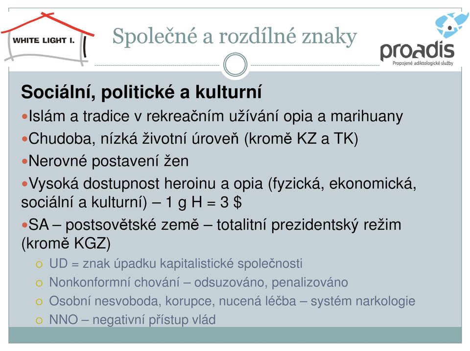 kulturní) 1 g H = 3 $ SA postsovětské země totalitní prezidentský režim (kromě KGZ) UD = znak úpadku kapitalistické