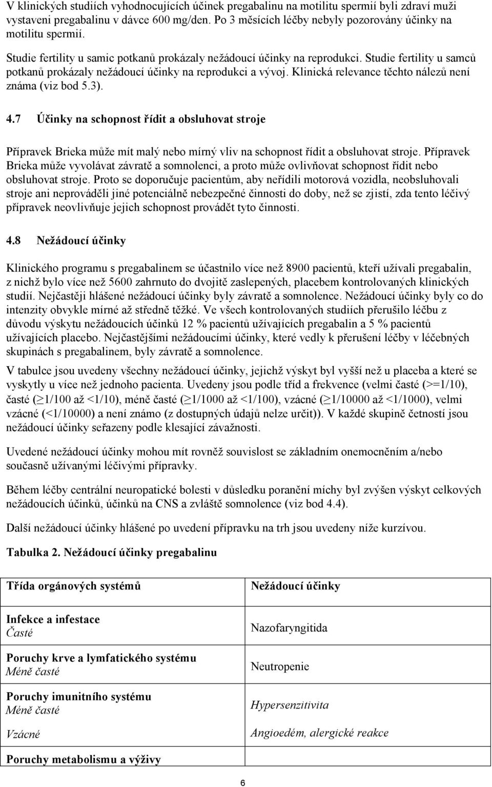 Studie fertility u samců potkanů prokázaly nežádoucí účinky na reprodukci a vývoj. Klinická relevance těchto nálezů není známa (viz bod 5.3). 4.