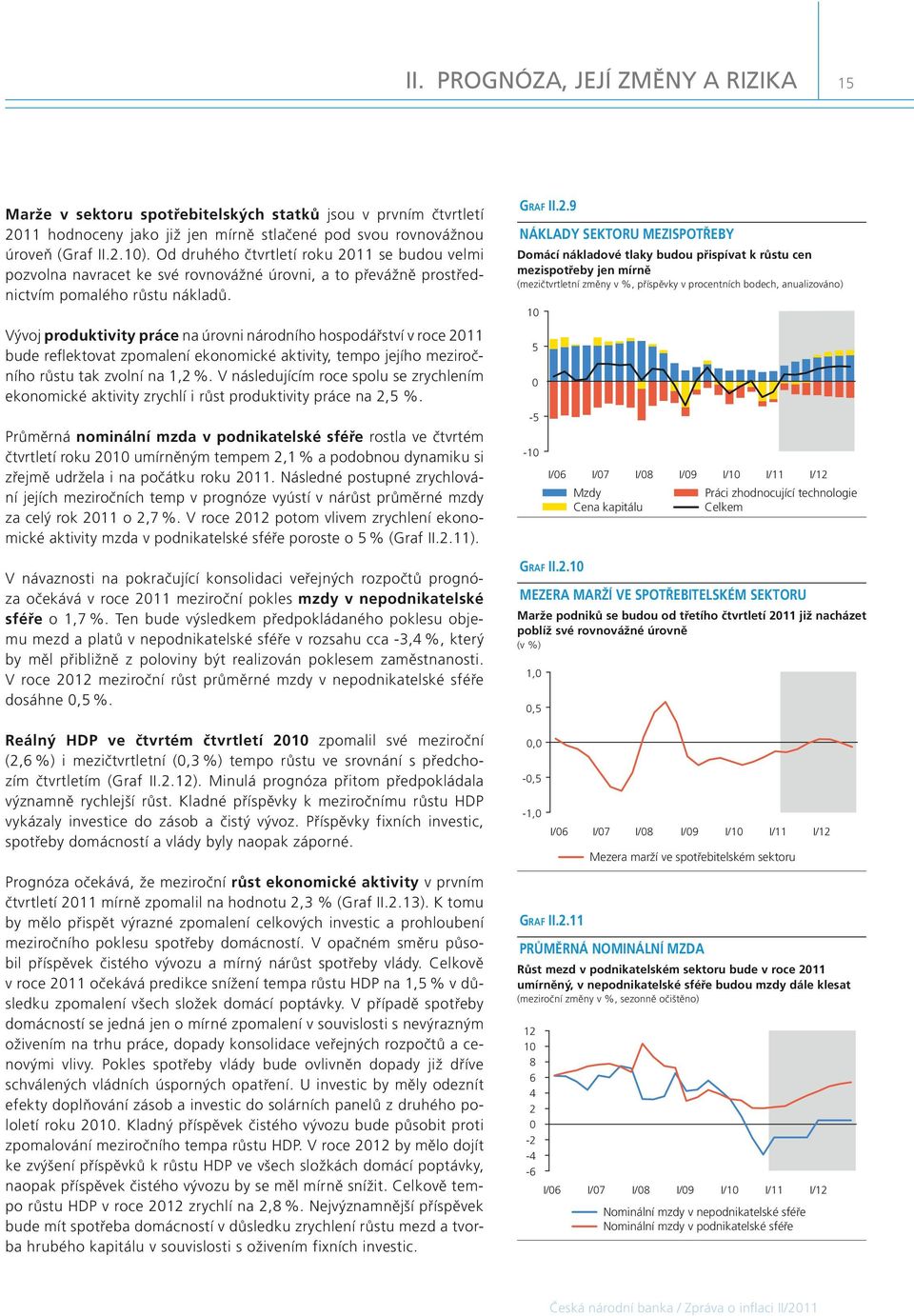 Vývoj produktivity práce na úrovni národního hospodářství v roce 11 bude reflektovat zpomalení ekonomické aktivity, tempo jejího meziročního růstu tak zvolní na 1, %.