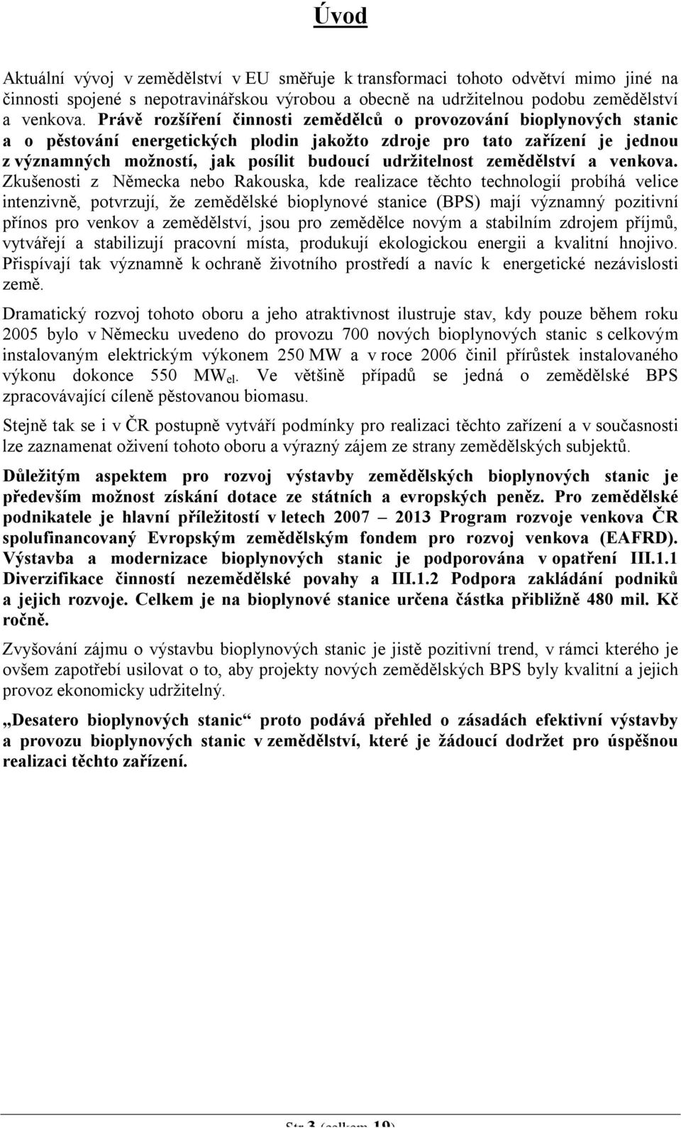 udržitelnost zemědělství a venkova.