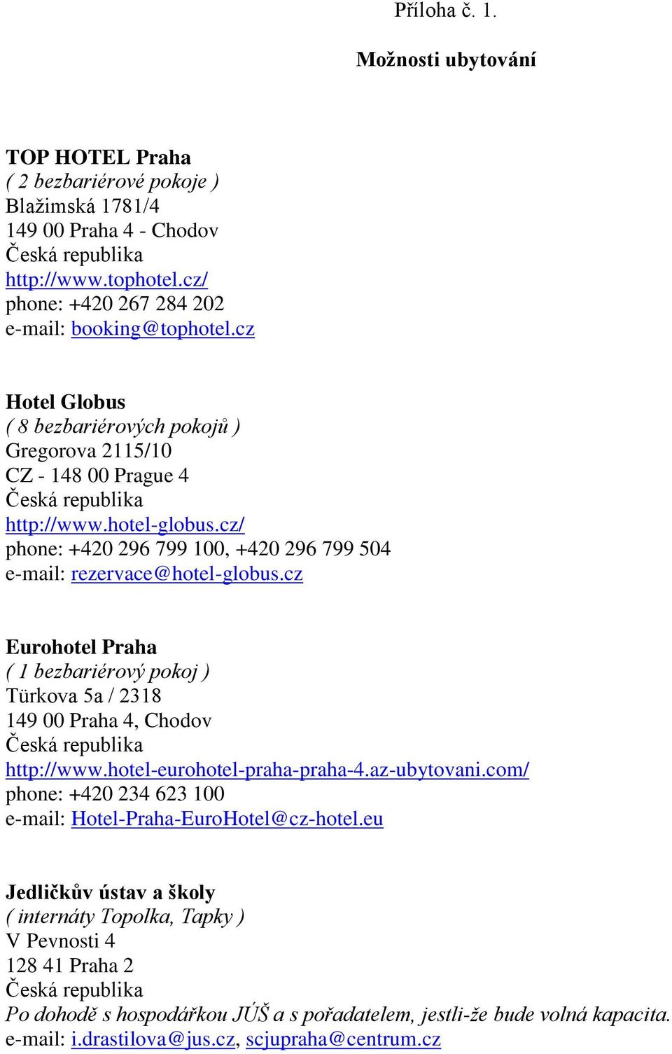 cz Eurohotel Praha ( 1 bezbariérový pokoj ) Türkova 5a / 2318 149 00 Praha 4, Chodov http://www.hotel-eurohotel-praha-praha-4.az-ubytovani.