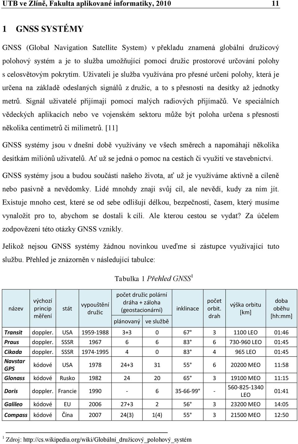 Uţivateli je sluţba vyuţívána pro přesné určení polohy, která je určena na základě odeslaných signálů z druţic, a to s přesností na desítky aţ jednotky metrů.