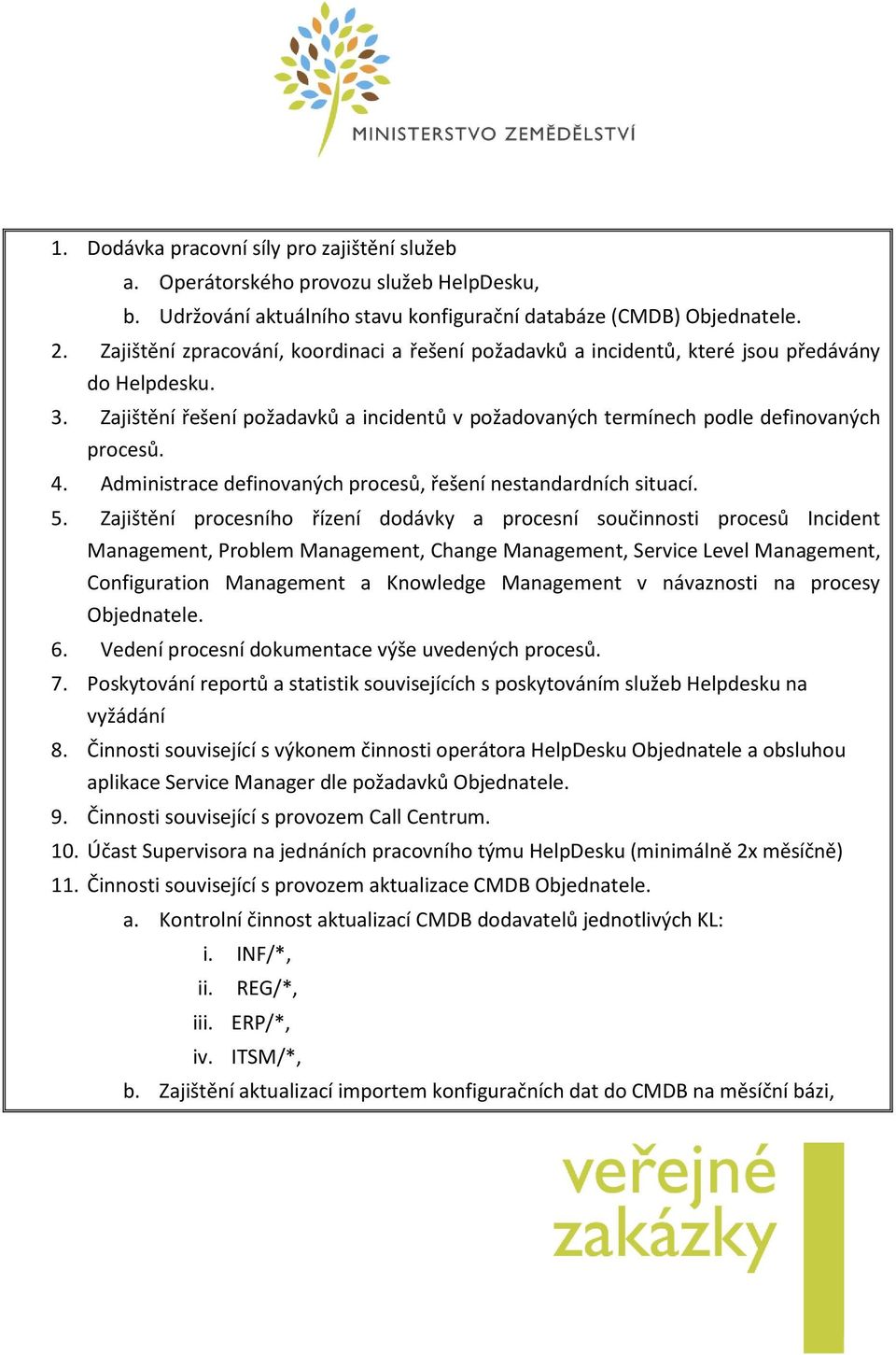 Administrace definovaných procesů, řešení nestandardních situací. 5.