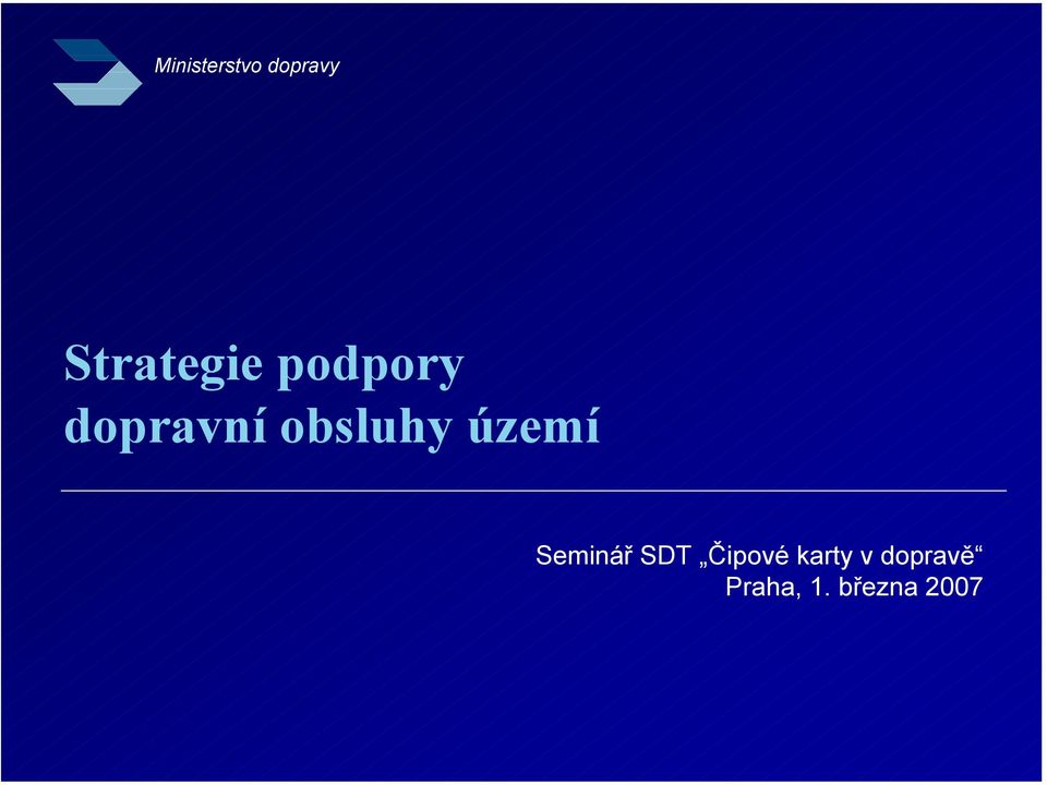 Seminář SDT Čipové karty