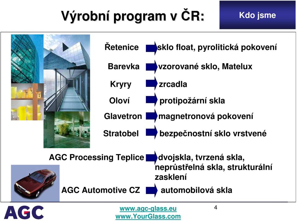 magnetronová pokovení Stratobel - bezpečnostní sklo vrstvené AGC Processing Teplice -