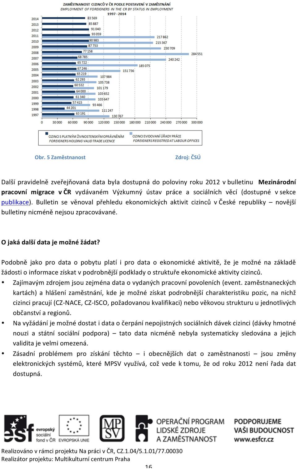 Podobně jako pro data o pobytu platí i pro data o ekonomické aktivitě, že je možné na základě žádosti o informace získat v podrobnější podklady o struktuře ekonomické aktivity cizinců.