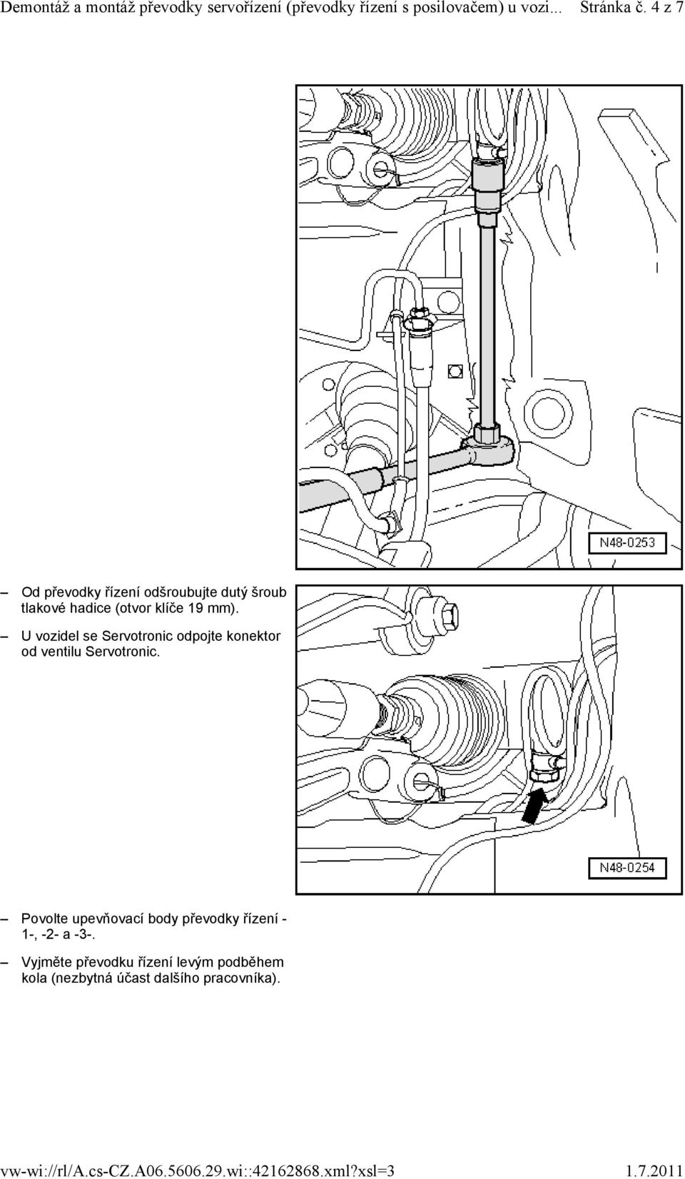 Demontáž a montáž převodky servořízení (převodky řízení s posilovačem) u  vozi... volantem na levé straně - PDF Free Download