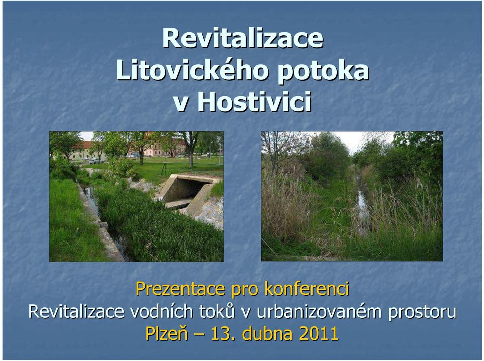 Revitalizace vodních toků v