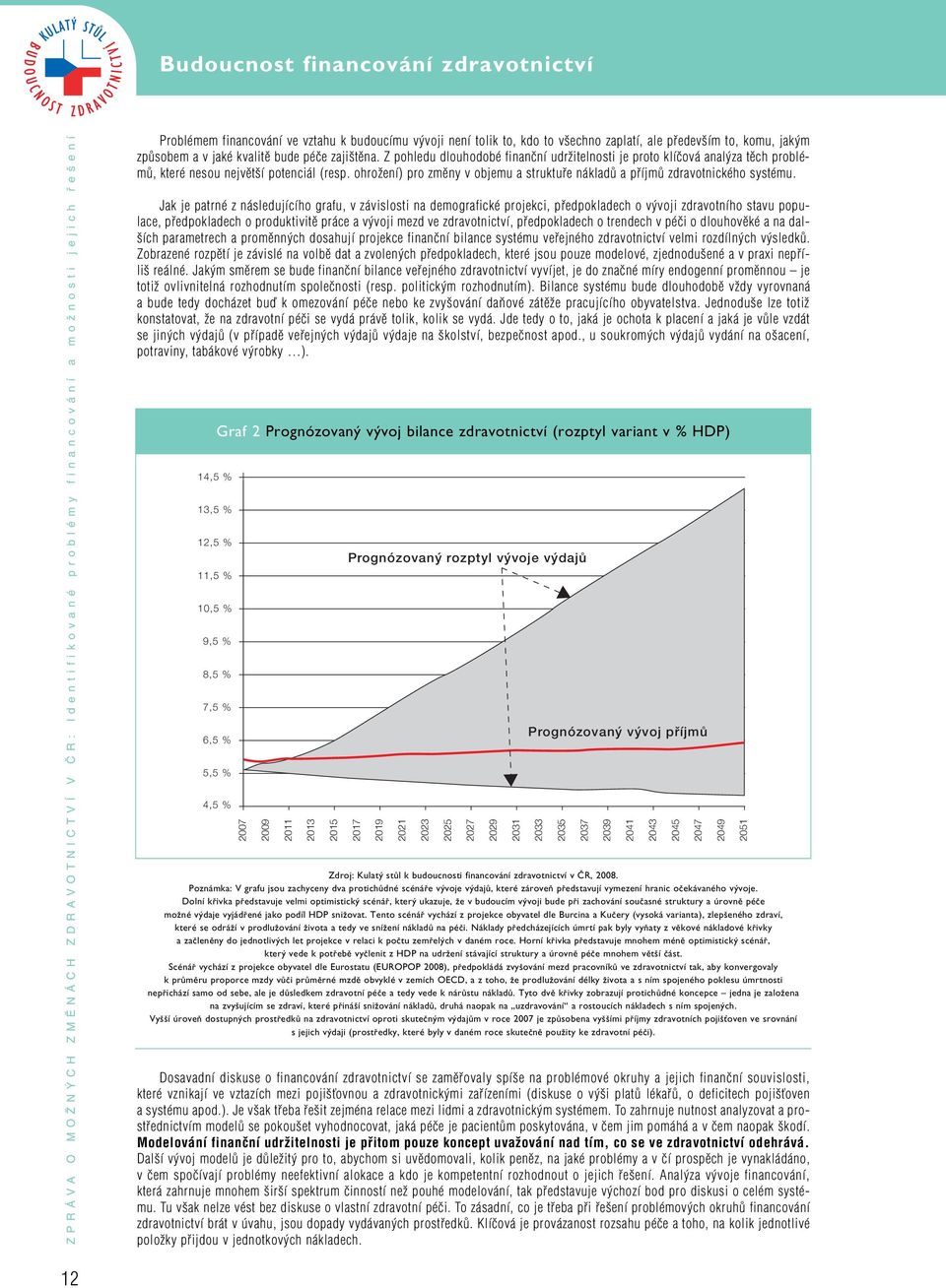 ohroïení) pro zmûny v objemu a struktufie nákladû a pfiíjmû zdravotnického systému.