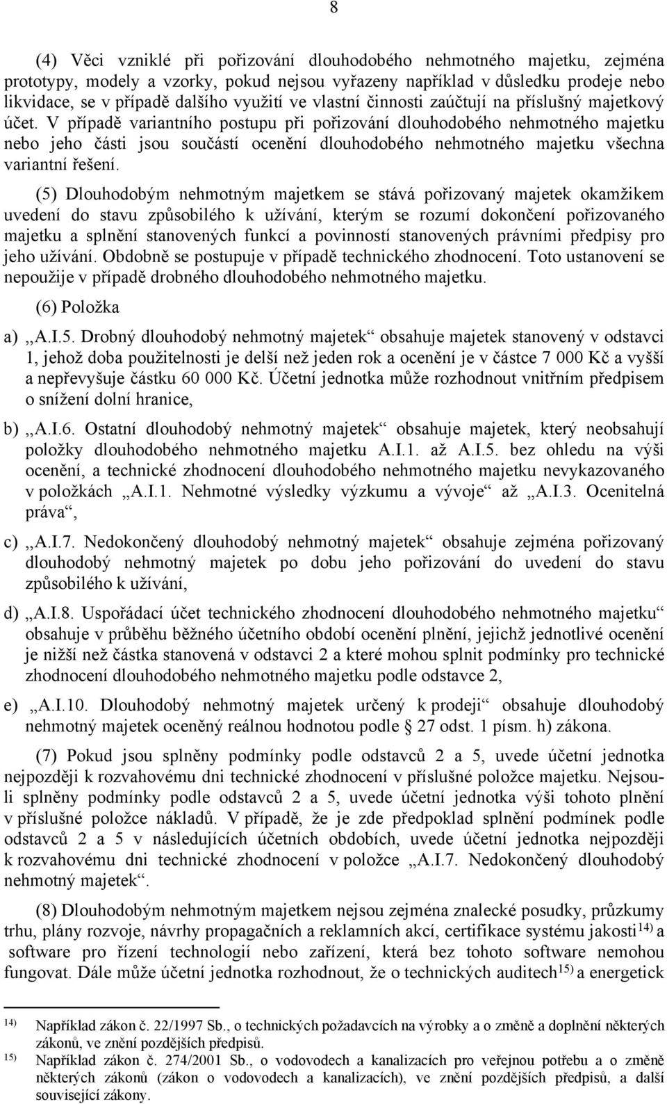 V případě variantního postupu při pořizování dlouhodobého nehmotného majetku nebo jeho části jsou součástí ocenění dlouhodobého nehmotného majetku všechna variantní řešení.