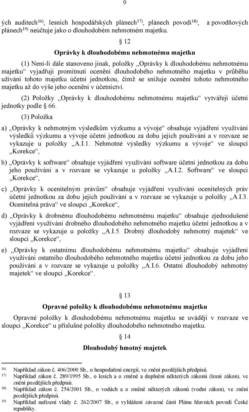 majetku v průběhu užívání tohoto majetku účetní jednotkou, čímž se snižuje ocenění tohoto nehmotného majetku až do výše jeho ocenění v účetnictví.