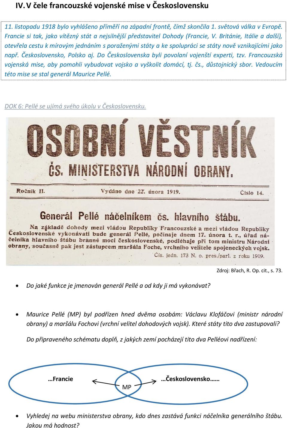 Británie, Itálie a další), otevřela cestu k mírovým jednáním s poraženými státy a ke spolupráci se státy nově vznikajícími jako např. Československo, Polsko aj.