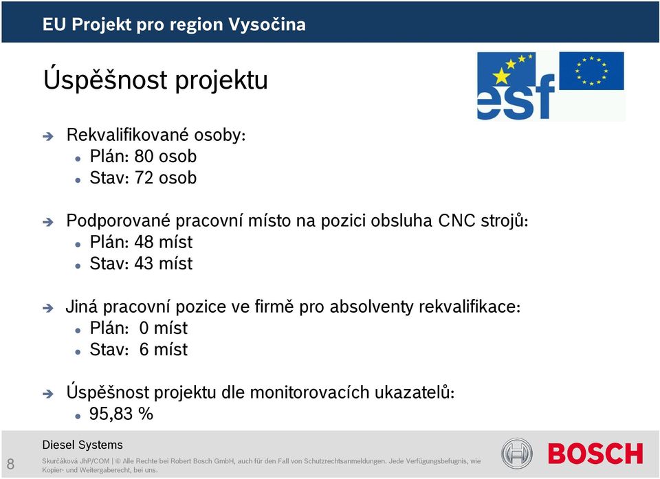 Stav: 43 míst Jiná pracovní pozice ve firmě pro absolventy rekvalifikace: