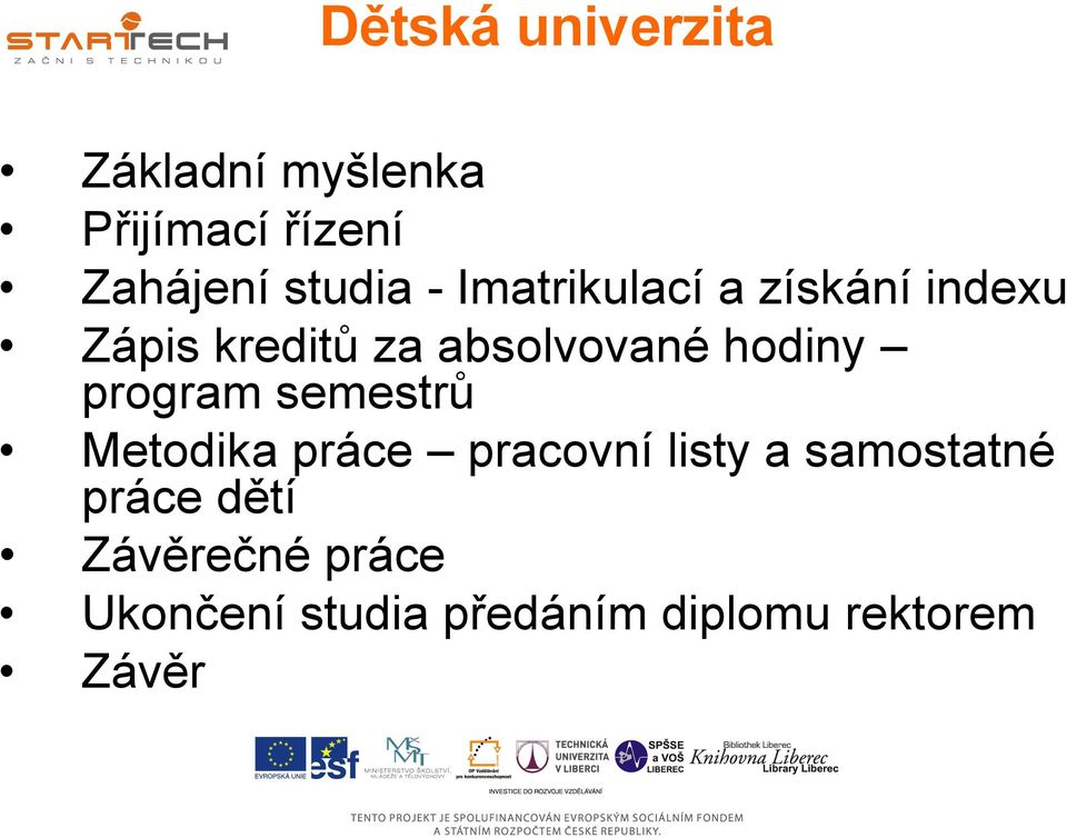 hodiny program semestrů Metodika práce pracovní listy a samostatné