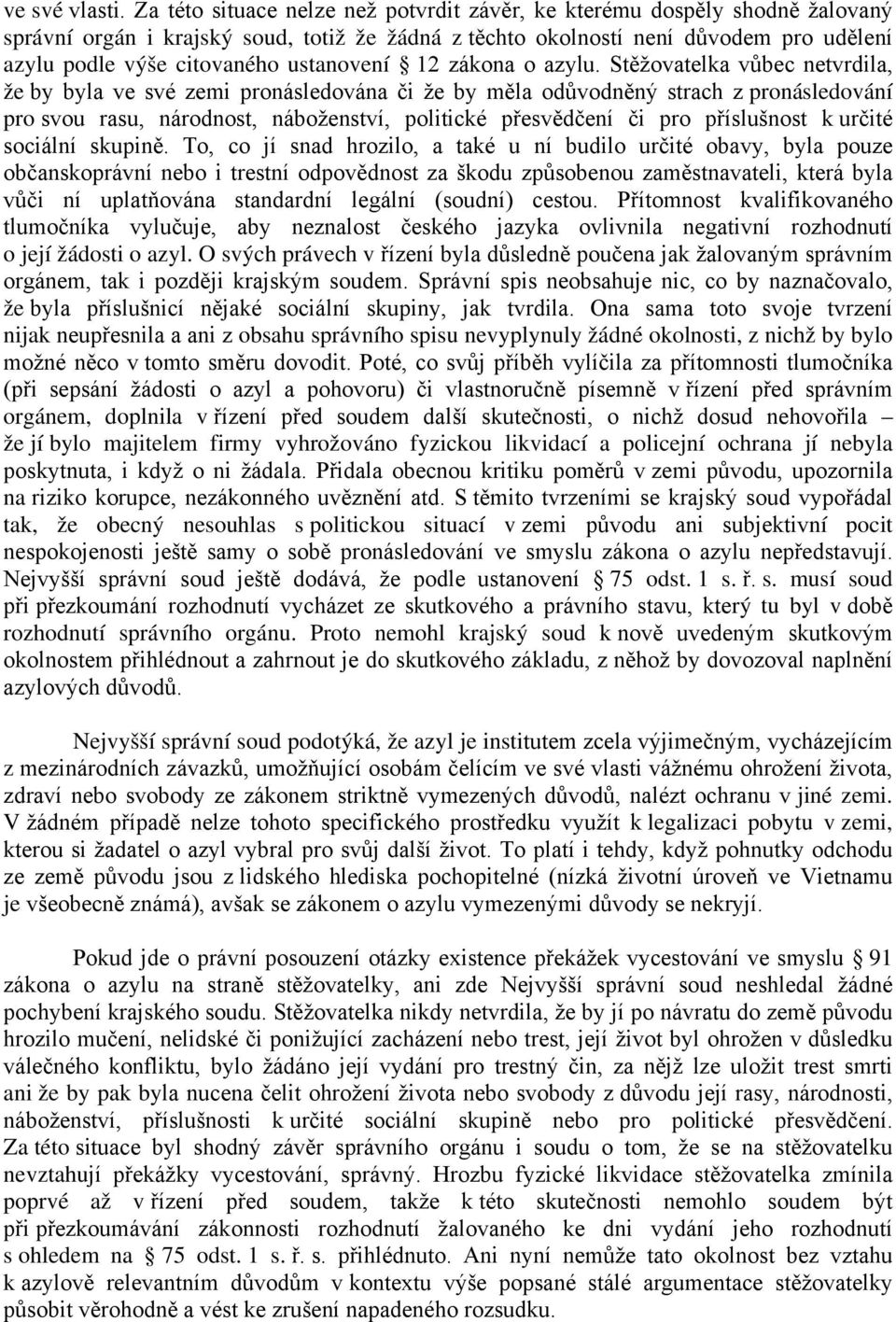 ustanovení 12 zákona o azylu.