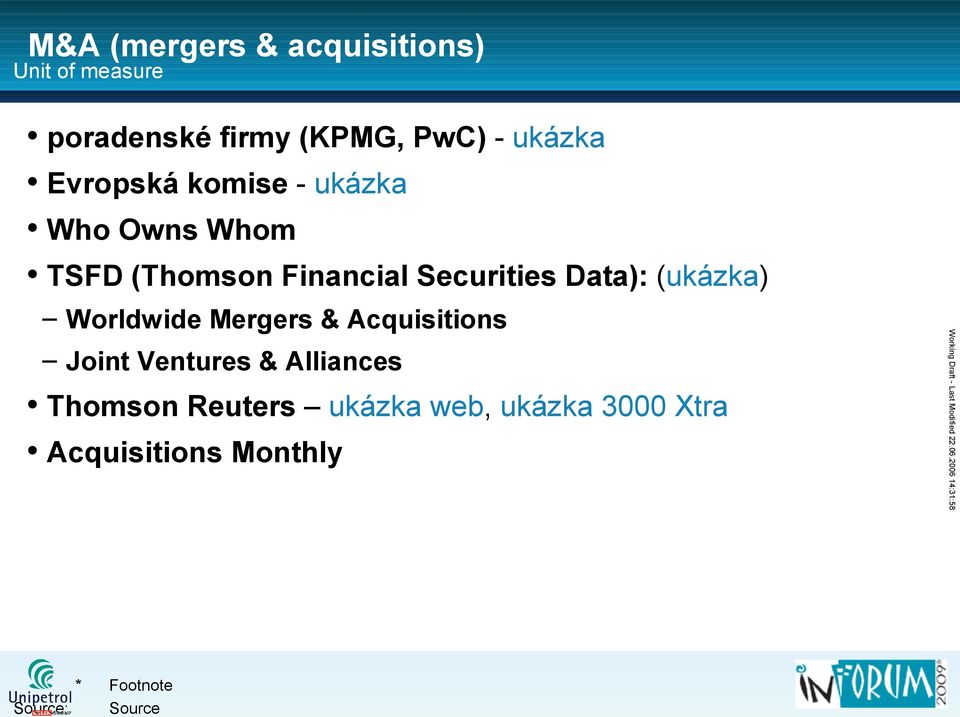 Securities Data): (ukázka) Joint Ventures & Alliances Thomson Reuters