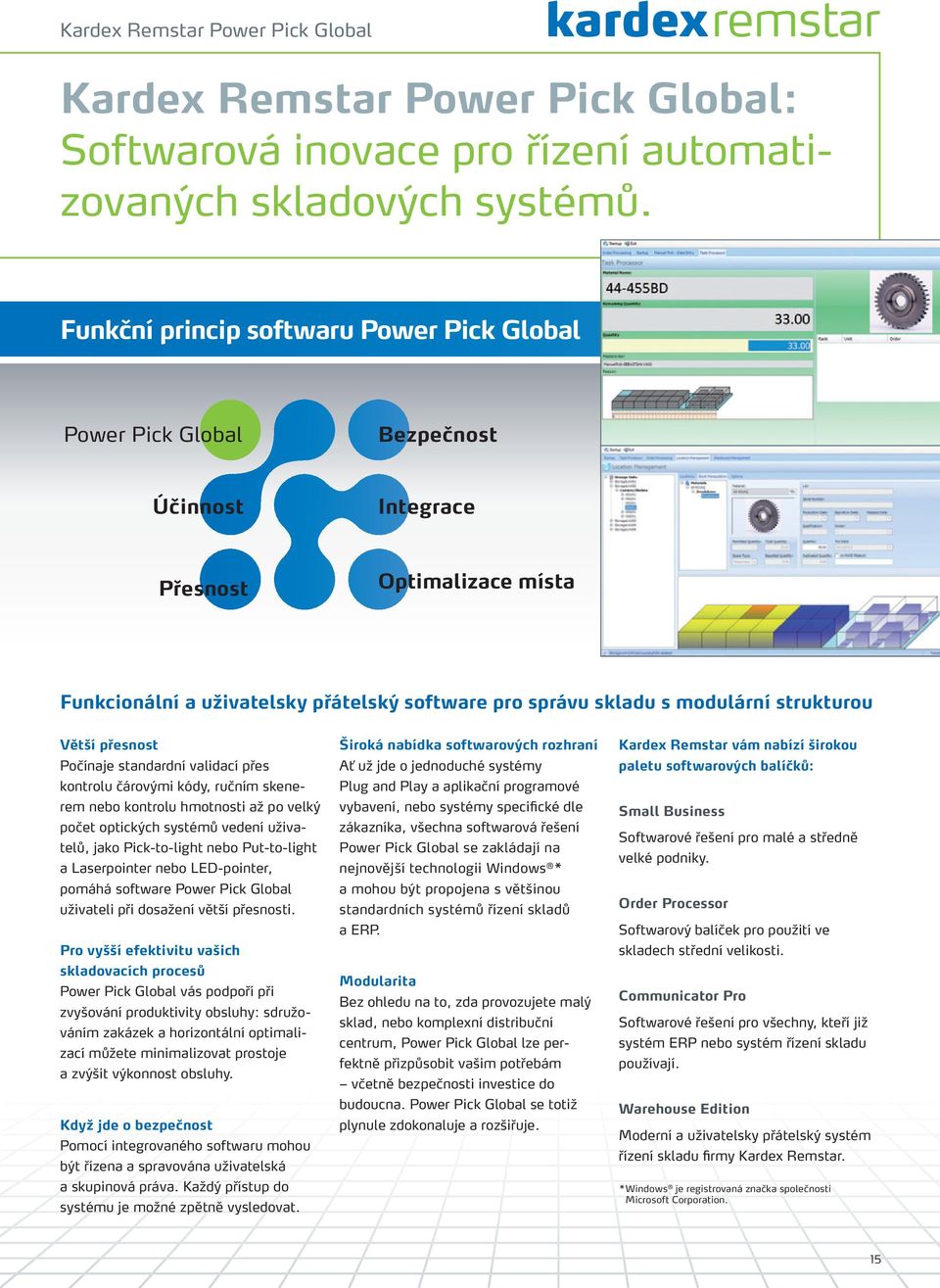 strukturou Větší přesnost Počínaje standardní validací přes kontrolu čárovými kódy, ručním skenerem nebo kontrolu hmotnosti až po velký počet optických systémů vedení uživatelů, jako Pick-to-light