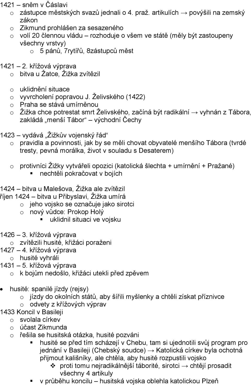 kříţová výprava o bitva u Ţatce, Ţiţka zvítězil o uklidnění situace o vyvrcholení popravou J.