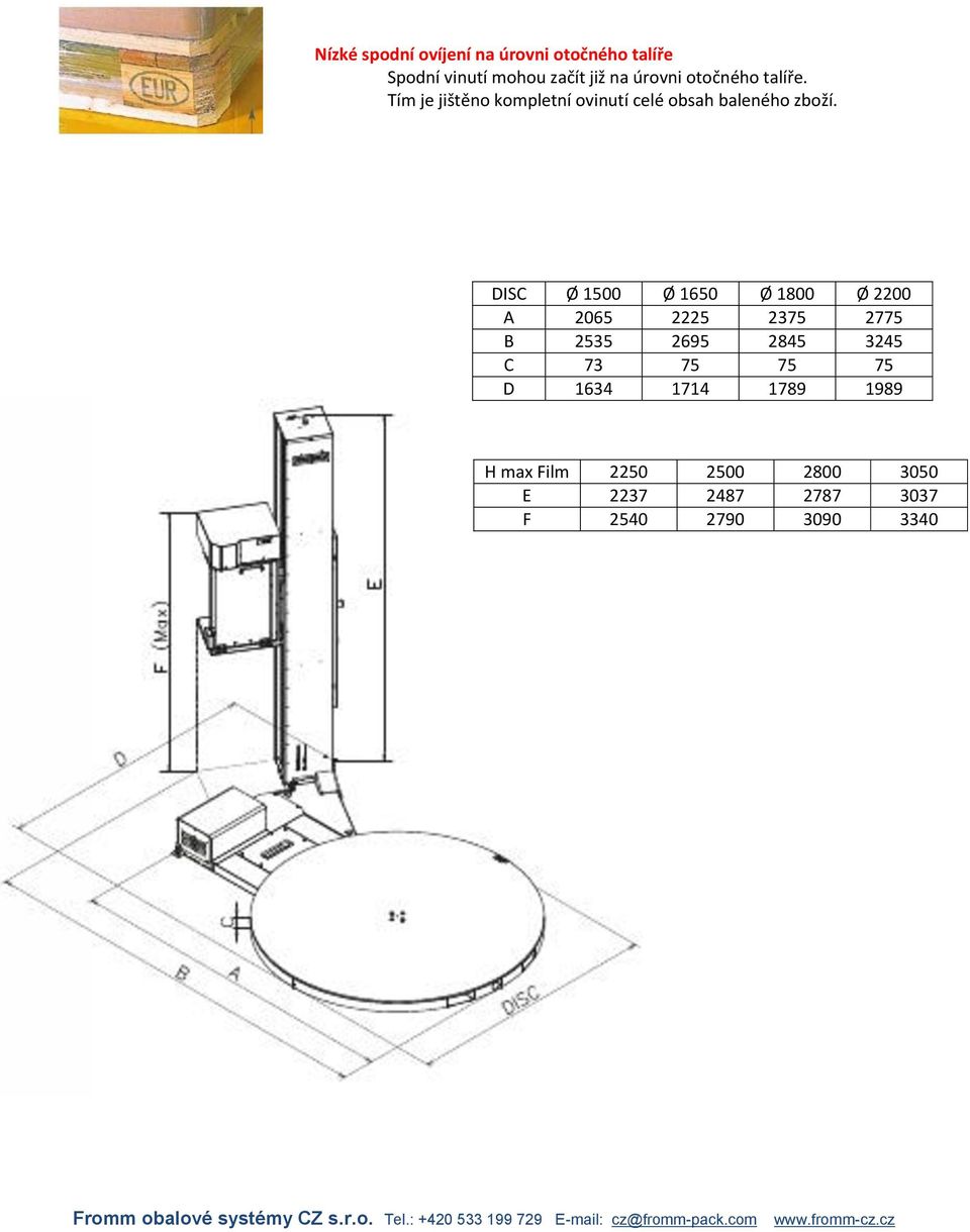 DISC Ø 1500 Ø 1650 Ø 1800 Ø 2200 A 2065 2225 2375 2775 B 2535 2695 2845 3245 C 73 75 75 75 D 1634 1714 1789