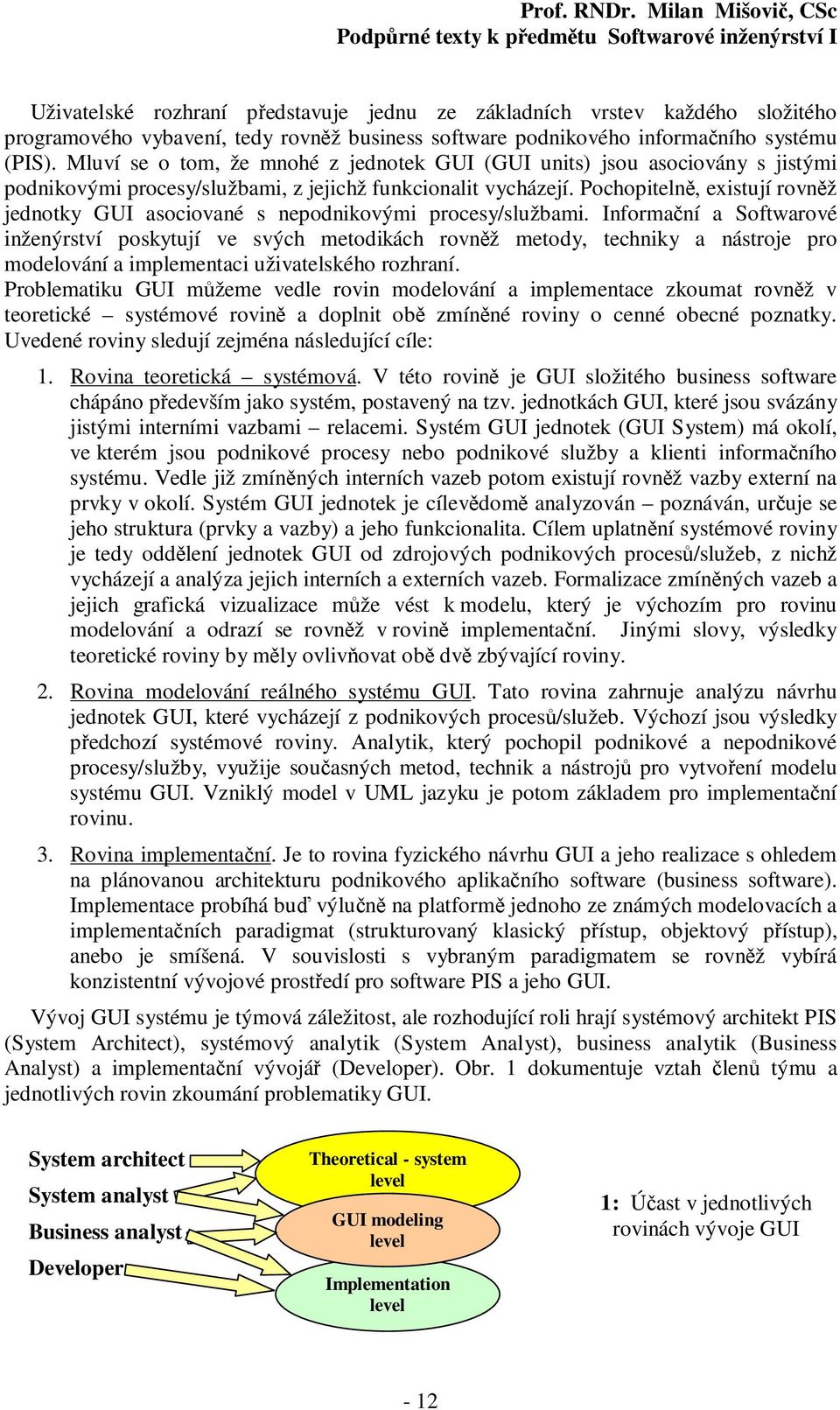 Pochopitelně, existují rovněž jednotky GUI asociované s nepodnikovými procesy/službami.