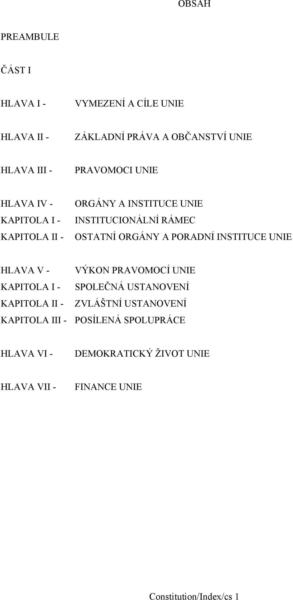 PORADNÍ INSTITUCE UNIE HLAVA V - VÝKON PRAVOMOCÍ UNIE KAPITOLA I - SPOLEČNÁ USTANOVENÍ KAPITOLA II - ZVLÁŠTNÍ