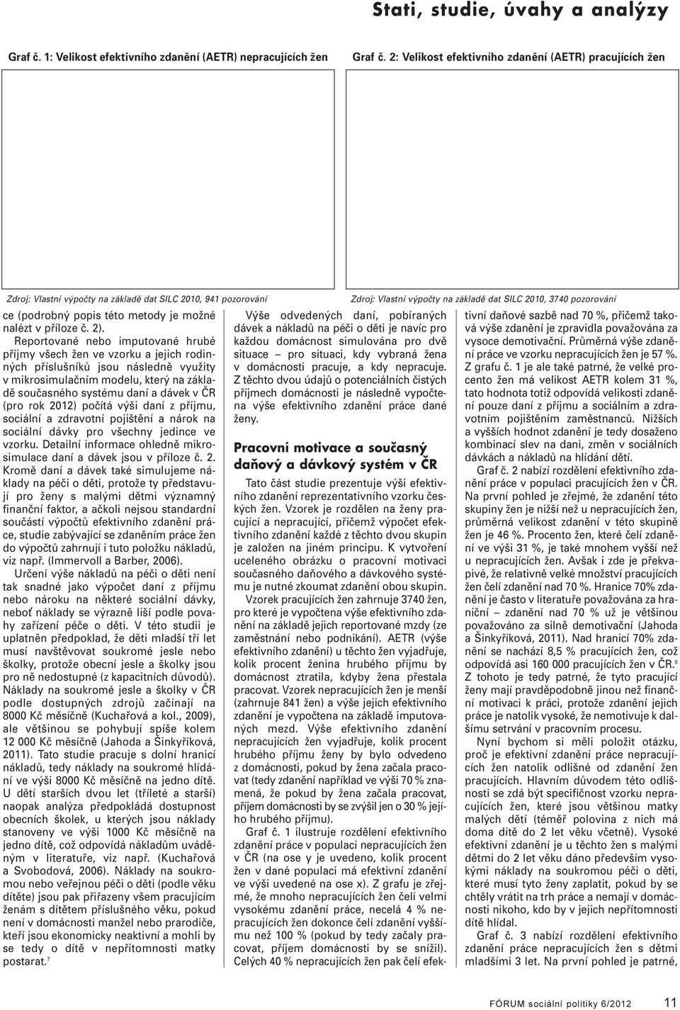 Reportované nebo imputované hrubé příjmy všech žen ve vzorku a jejich rodinných přísušníků jsou násedně využity v mikrosimuačním modeu, který na zákadě současného systému daní a dávek v ČR (pro rok