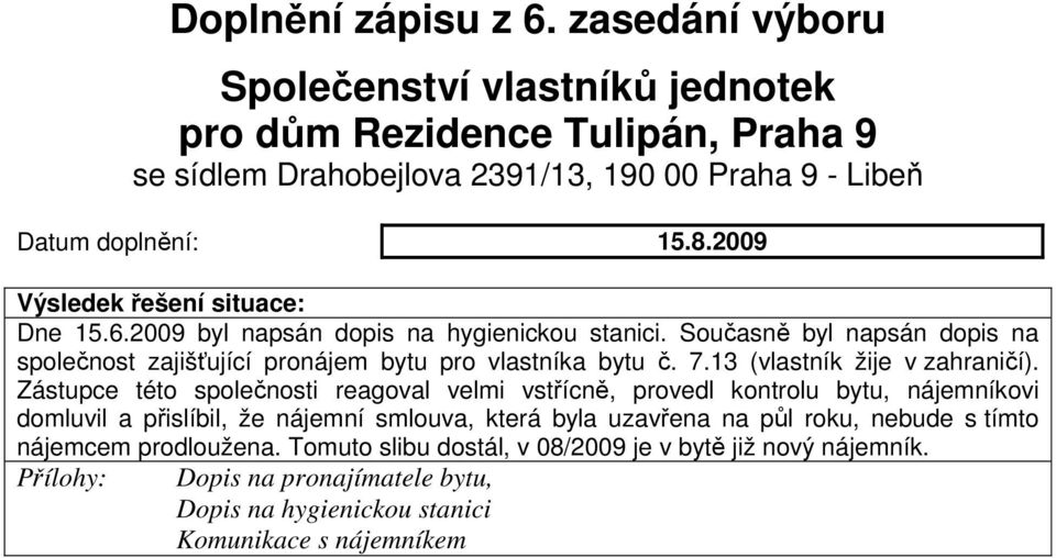 13 (vlastník žije v zahraničí).