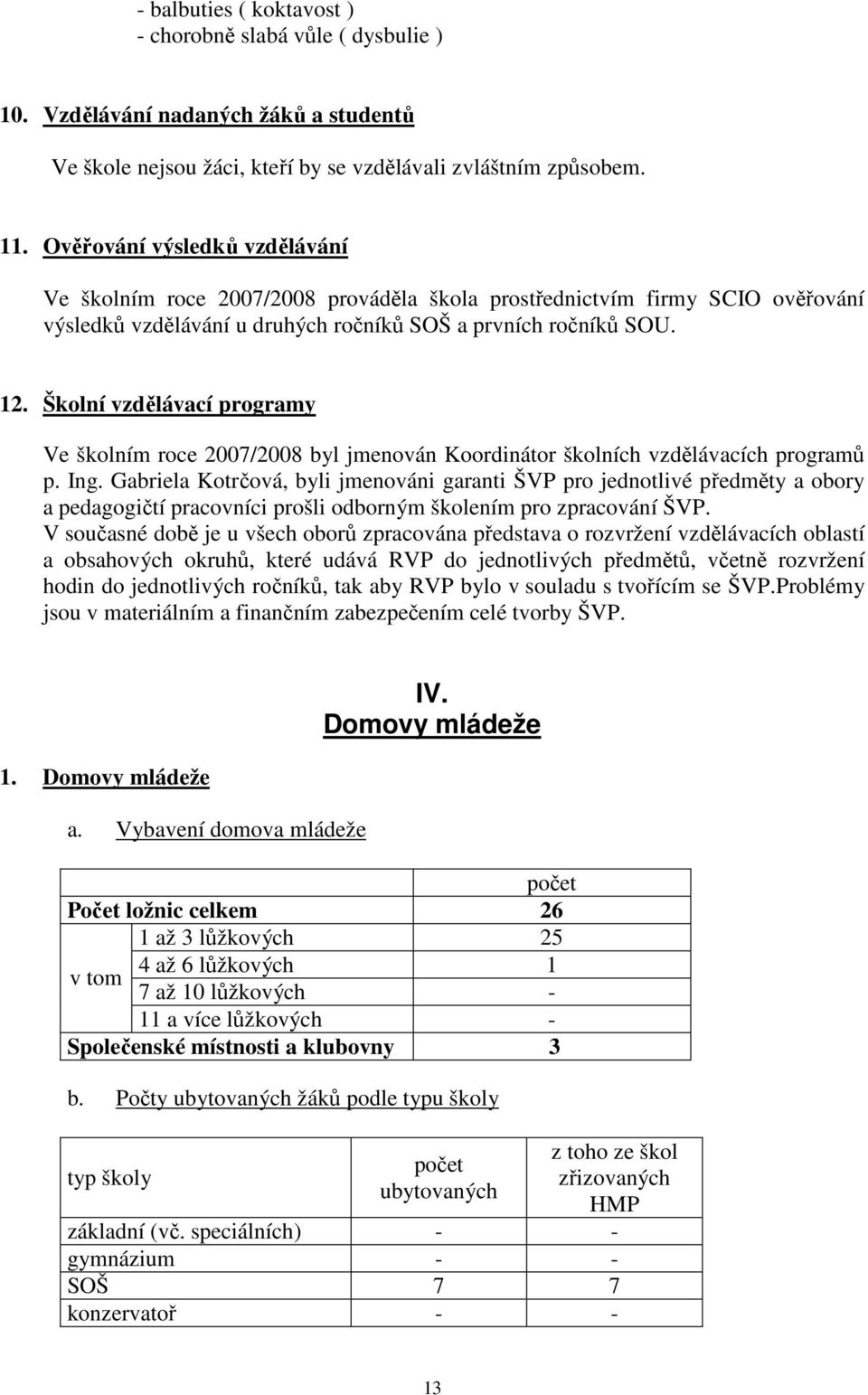 Školní vzdělávací programy Ve školním roce 2007/2008 byl jmenován Koordinátor školních vzdělávacích programů p. Ing.