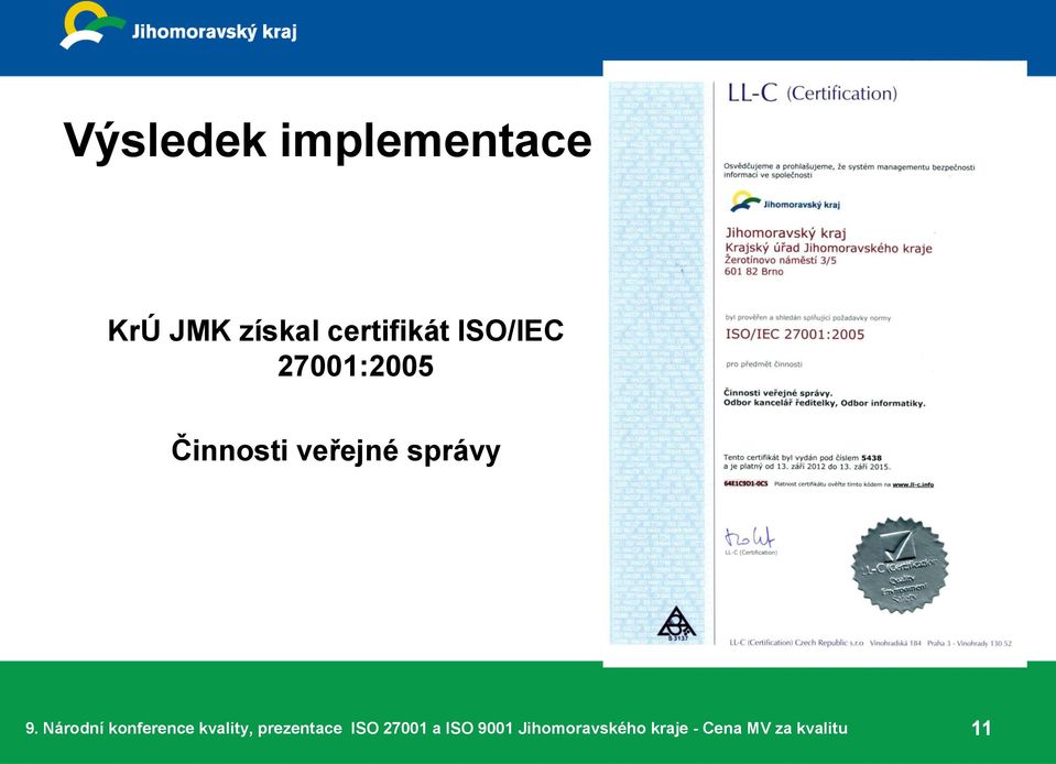 certifikát ISO/IEC