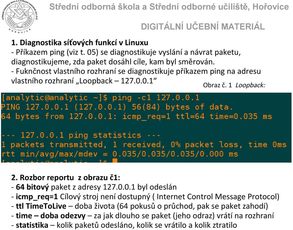 Rozbor reportu z obrazu č1: - 64 bitový paket z adresy 127.0.