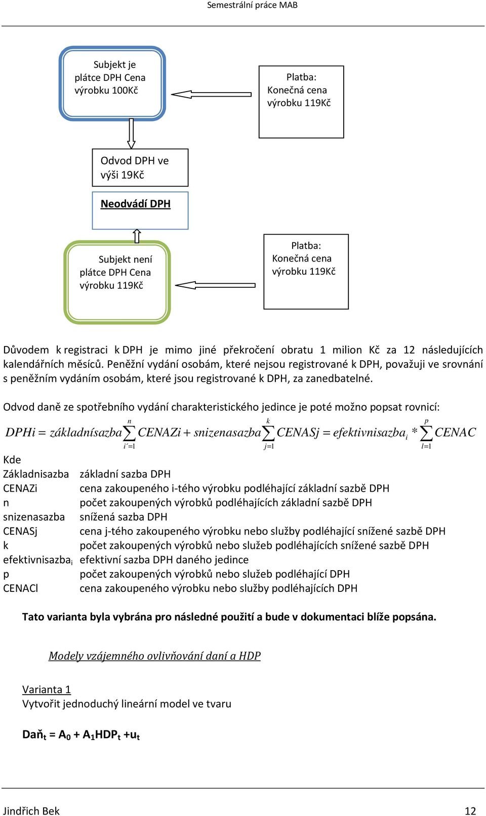 Peněžní vydání osobám, které nejsou registrované k DPH, považuji ve srovnání s peněžním vydáním osobám, které jsou registrované k DPH, za zanedbatelné.