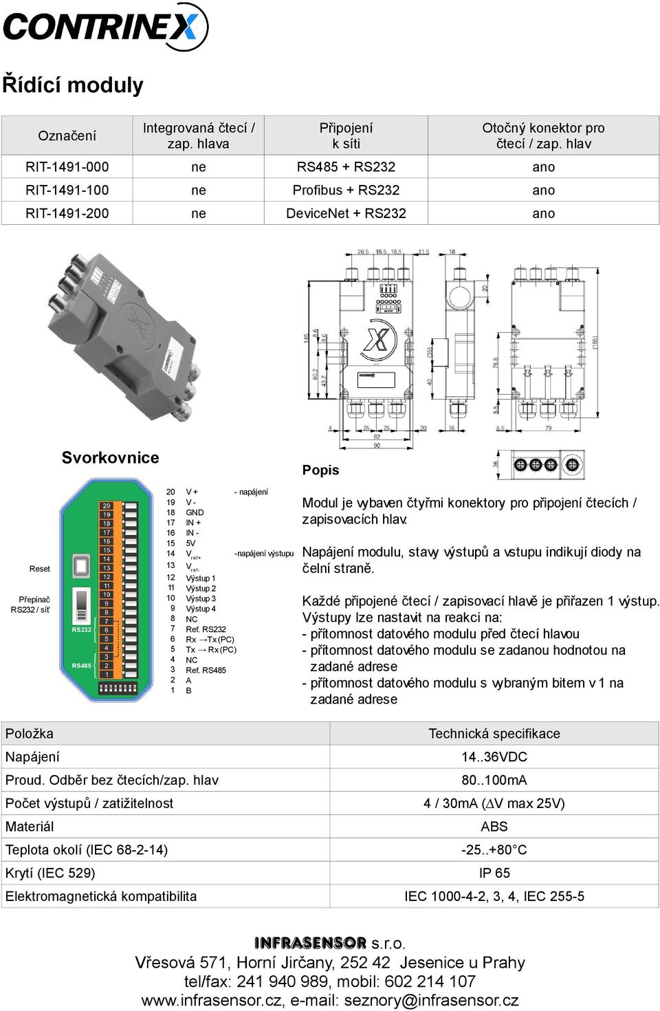 5 4 3 2 1 V + V - GND IN + IN - 5V V ref + V ref - Výstup 1 Výstup 2 Výstup 3 Výstup 4 NC Ref. RS232 Rx Tx (PC) Tx Rx (PC) NC Ref.