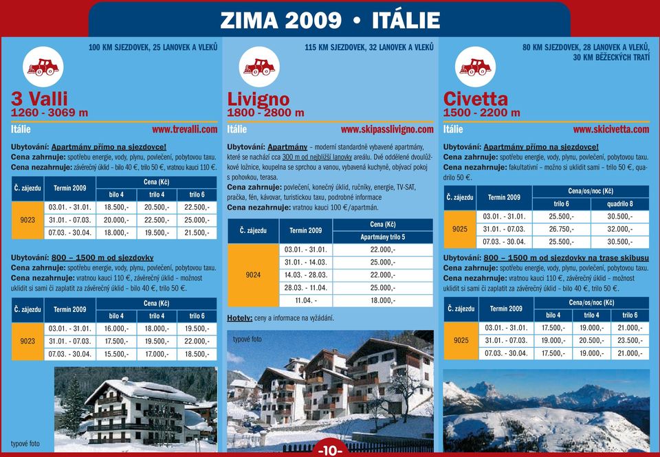 Cena zahrnuje: spotřebu energie, vody, plynu, povlečení, pobytovou taxu. Cena nezahrnuje: závěrečný úklid bilo 40, trilo 50, vratnou kauci 110. 9023 bilo 4 trilo 4 trilo 6 03.01. - 31.01. 18.500,- 20.