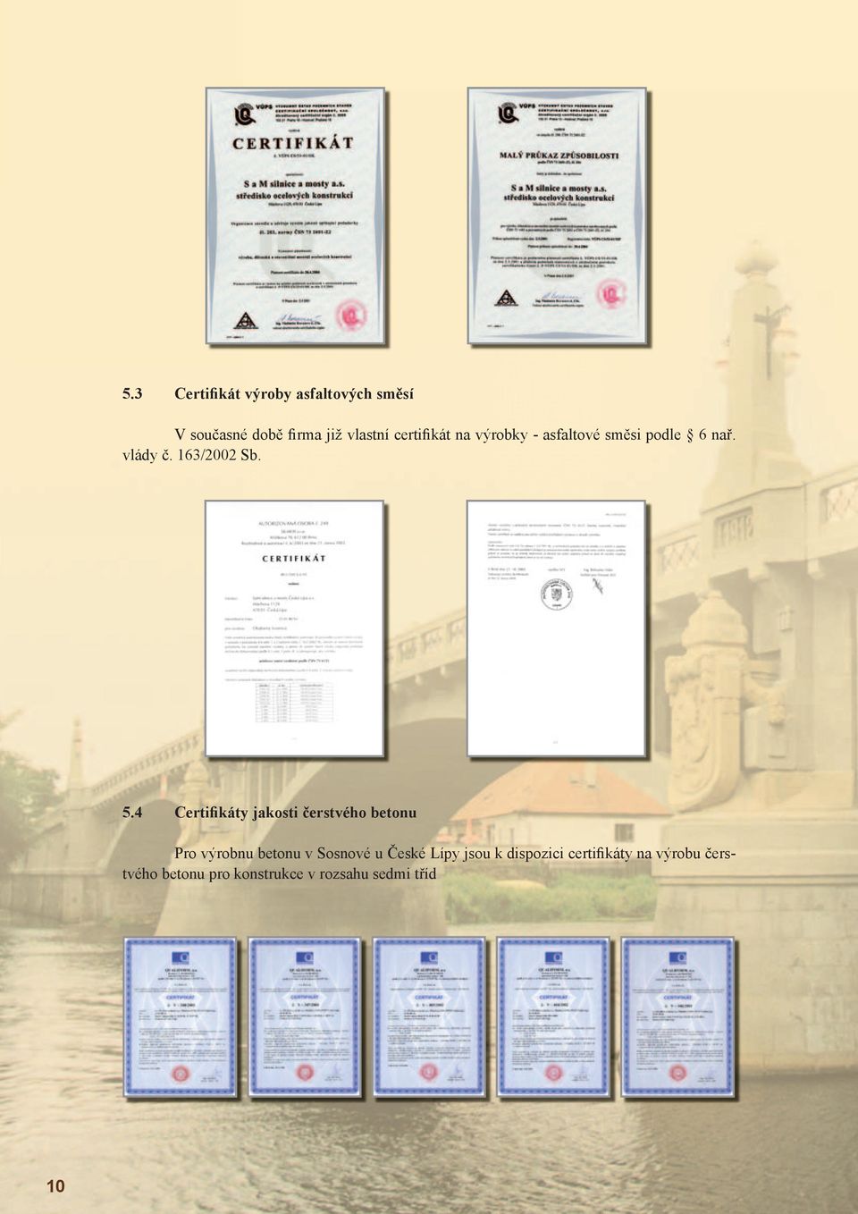 4 Certifikáty jakosti čerstvého betonu Pro výrobnu betonu v Sosnové u České Lípy