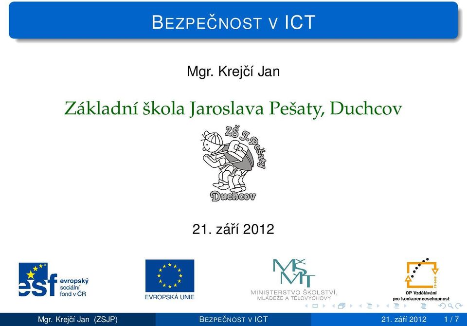 Pešaty, Duchcov 21. září 2012 Mgr.