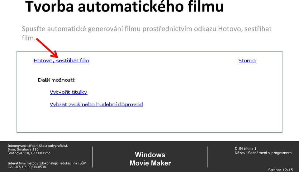 filmu prostřednictvím odkazu