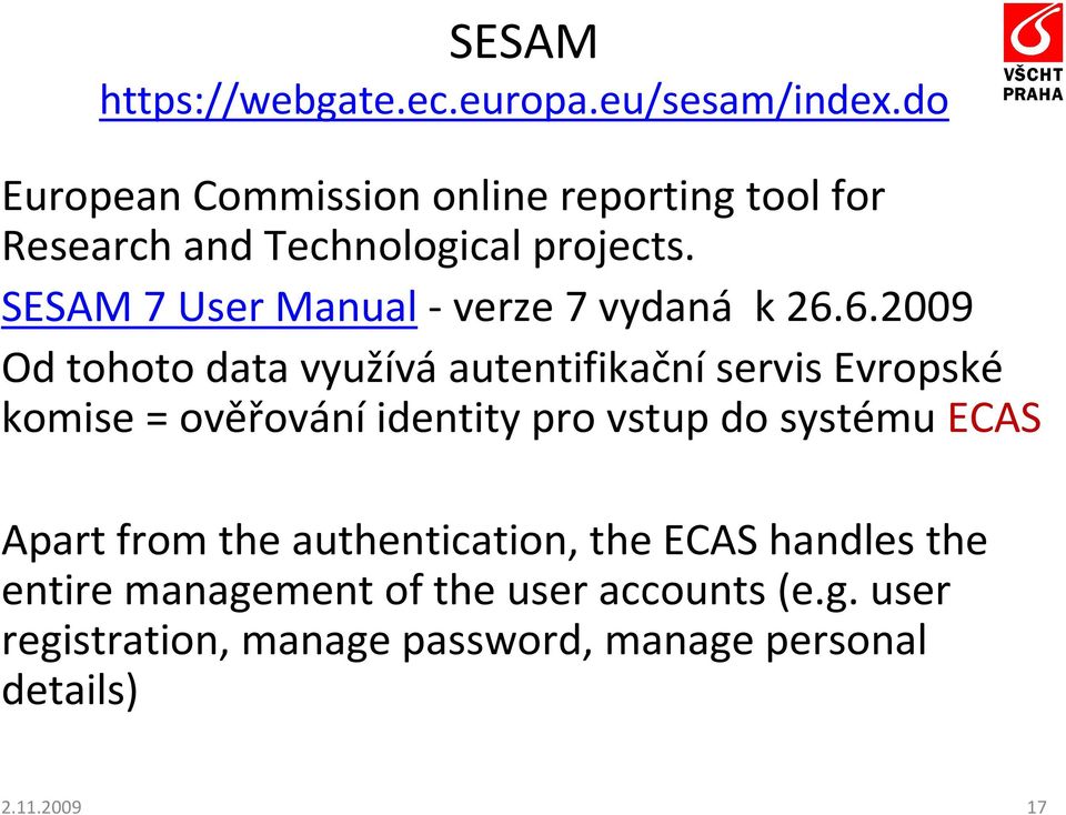 SESAM 7 User Manual-verze 7 vydaná k 26.