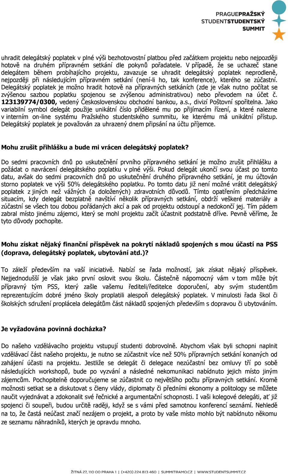 kterého se zúčastní.