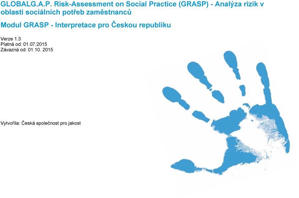 oblasti sociálních potřeb zaměstnanců Modul GRASP -