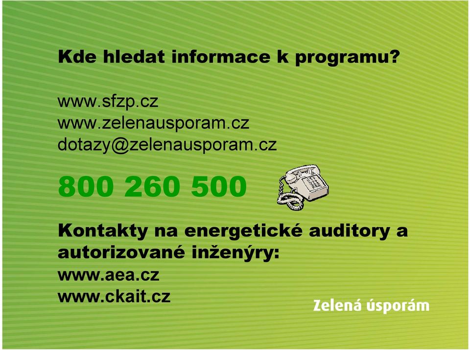 cz 800 260 500 Kontakty na energetické