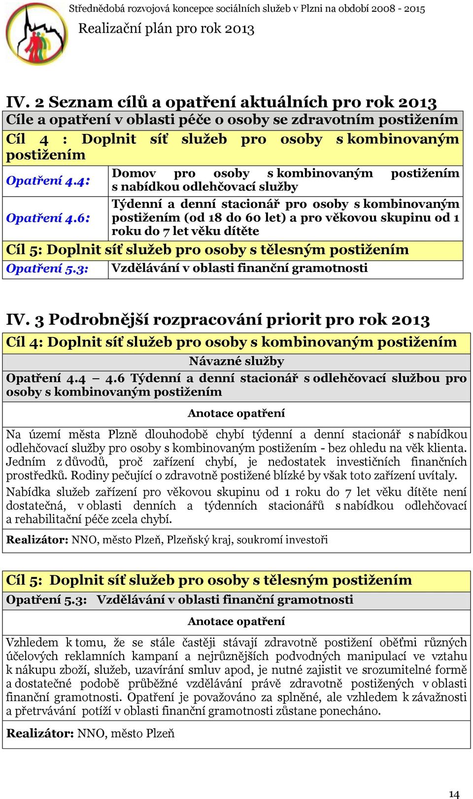 6: Domov pro osoby s kombinovaným postižením s nabídkou odlehčovací služby Týdenní a denní stacionář pro osoby s kombinovaným postižením (od 18 do 60 let) a pro věkovou skupinu od 1 roku do 7 let